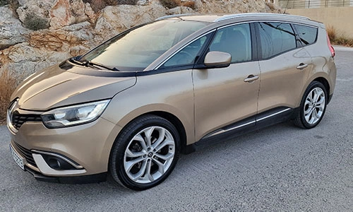 Renault Scenic car rental Crete family vehicle with large luggage space