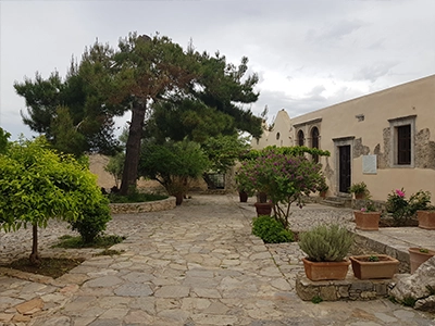 Crete Arkadi Monastery courtyard