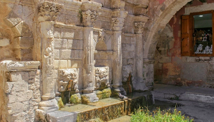 Rimondi Fountain in Rethymno old town Crete