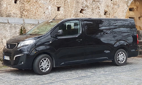 Peugeot Traveller diesel automatic minibus car rental Crete 8 seater van