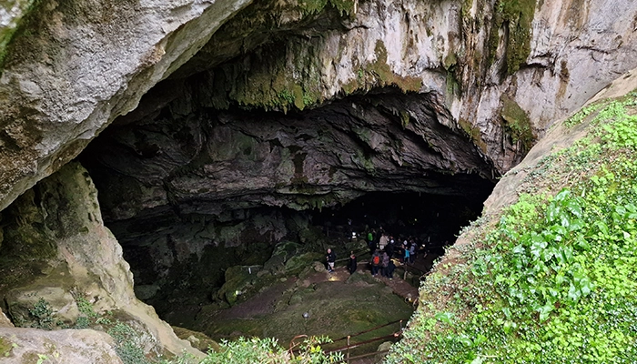 Entrance of Dikteon Cave Zeus Cave in Crete during Lassithi Plateau and Knossos tour